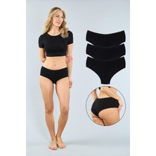 Pamuklu Siyah Basic Kadın Boxer Külot 3'lü Paket