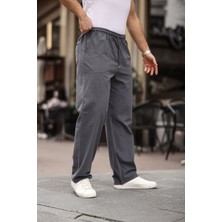 Relaxed Fit Yazlık Erkek Pantalon Füme