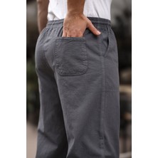 Relaxed Fit Yazlık Erkek Pantalon Füme