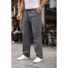 Relaxed Fit Yazlık Erkek Pantalon Füme
