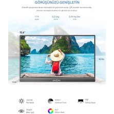 Arzopa S1 Table 15.6" 25 Ms  60Hz Full Hd IPS Ultra Ince Taşınabilir Monitör