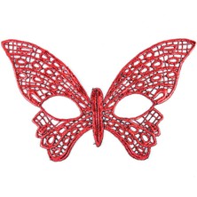 Tolzan Kırmızı Dantel Masquerade Maskesi 7 No