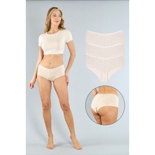 Pamuklu Kahve Melanj Basic Kadın Boxer Külot 3'lü Paket
