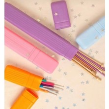 Plastik Şiş Kutusu, Organizer Kapaklı Kutu, Şiş Düzenleyici, Plastik Kutu, Saklama Kutusu, 40 cm