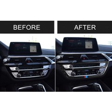 Bmw 5 Serisi G38 Karbon Fiber CD Paneli Dekoratif Sticker
