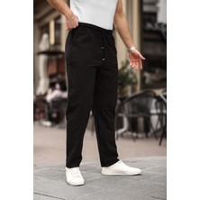 Relaxed Fit Yazlık Erkek Pantolon Siyah