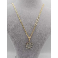 Milka Star Marka Model Zincir Gold Kolye