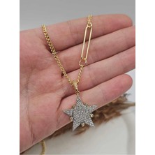 Milka Star Marka Model Zincir Gold Kolye