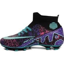 Yusufshoes Lion Boğazlı Çocuk Yetişkin Çoraplı Halı Saha Futbol Ayakkabısı