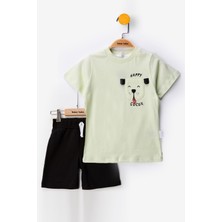 Köpekli Şortlu Erkek Bebek Alt Ust Takım Erkek Bebek Takım Ikili Erkek Çocuk Takım Erkek Bebek Giyim