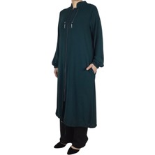 Ece Giyim Kadın Önü Fermuarlı Hakim Yaka Kolları Lastikli Spor Kap