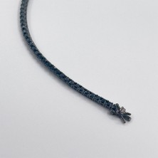 Onix Taşlı Siyah Rodajlı Su Yolu Gümüş Bileklik - 3mm Livora Jewelry