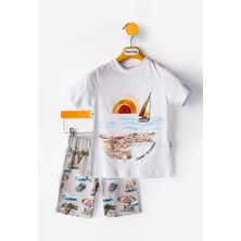 Deniz Erkek Bebek Alt Ust Takım Şortlu Erkek Bebek Takım Ikili Erkek Çocuk Takım Erkek Bebek Giyim