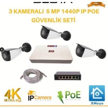 5 Kameralı 5 Mp 1440P Ip Poe Güvenlik Kamerası
