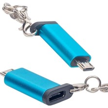 kzy mobilyal PowerMaster PM-18310 Type-C to Micro USB Dönüştürücü Aparat Anahtarlıklı Çok Renkli Kullanım