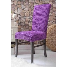 Bürümcük Kumaş, Esnek Sandalye Kılıfı. 6 Adet Lastikli, Yıkanabilir, Standart Sandalye Örtüsü.