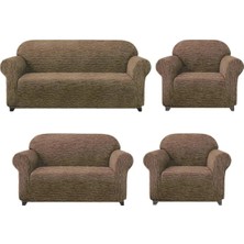 3+2+1+1 Dokuma Jakar Koltuk Örtüsü. Lastikli Esnek, Yıkanabilir Koltuk Kanepe, Çekyat Örtüsü/kılıfı