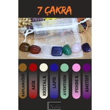 Sertifikalı Doğal Taş 7 Çakra Set Büyük Boy 2-3  cm
