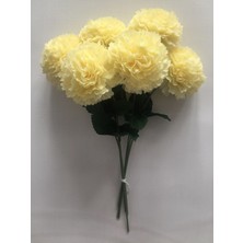 Yapay Çiçek 6 Adet Dal Çiçeği Limon Rengi #karanfıl -Kasımpatı- Gül -Şakayık
