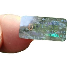 YATE10 98 Adet 1x2 cm Gümüş Hologramlı Garanti Etiketi Seri Numaralı
