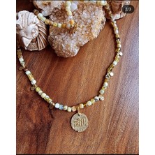 Medusa Spirit Sarı Opal Taşlı Altın Kaplama Gümüş Kolye