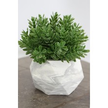 Beton Saksıda Yapay Masa Çiçeği Model 15