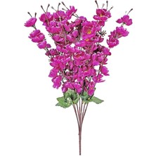 Yapay Çiçek Bahardalı Japon Kiraz Çiçeği 7 Dallı 57 cm  Mor