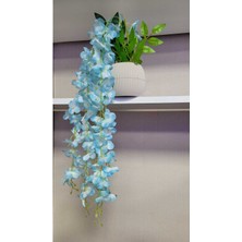 Yapay Çiçek Saksıda Sarkıt Soft Renk Akasya Sarkıtı 5 Kök 70-80 cm