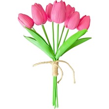 Canlı Doku Yapay Islak Pembe Lale 8 'li 
