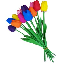 Yapay Islak Lale Rengarenk Demeti 10 'lu