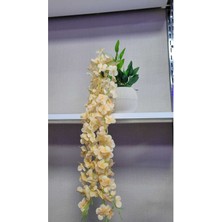 Yapay Çiçek Saksıda Sarkıt Soft Renk Akasya Sarkıtı 5 Kök 70-80 cm