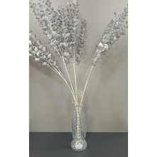 Osohome 2 Adet Gümüş Gri Rengi Yapay Okaliptüs 85  cm  Şık Bir Dekoratif