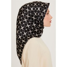 Armine Monogram Desenli Sura Saf İpek Eşarp 9207D 01 04