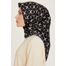 Armine Monogram Desenli Sura Saf İpek Eşarp 9207D 01 04