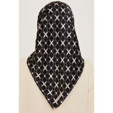 Armine Monogram Desenli Sura Saf İpek Eşarp 9207D 01 04