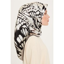 Armine Obje Desenli Sura Saf İpek Eşarp 9256D 09