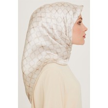 Armine Monogram Desenli Sura Saf İpek Eşarp 9207D 01 84