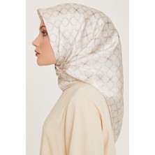 Armine Monogram Desenli Sura Saf İpek Eşarp 9207D 01 84