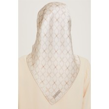 Armine Monogram Desenli Sura Saf İpek Eşarp 9207D 01 84
