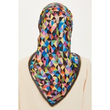 Armine Geometrik Desenli Sura Saf İpek Eşarp 9214D 84