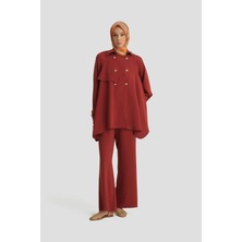 Armine Ceketli Takım 25Y6004 Koyu Kırmızı