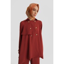 Armine Ceketli Takım 25Y6004 Koyu Kırmızı