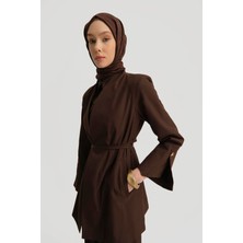 Armine Blazer Ceketli Takım 25Y6007 Kahverengi