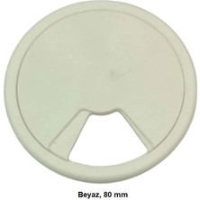 Adilon Masaüstü Kablo Kanalı Deliği Kapağı Beyaz 8 cm