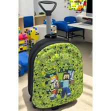 Anaokulu Kreş Çocuk Valiz Sırt Çantası Çekçekli Tekerlekli