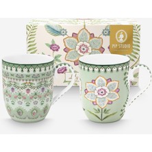 Pip Studio Lily & Lotus Yeşil Porselen Kupa 145 ml