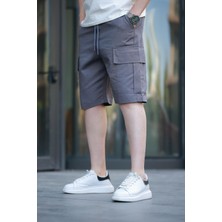 Madmext Füme Kargo Cepli Erkek Şort %100 Cotton Hafif Kumaş ile Günlük Kullanım İçin