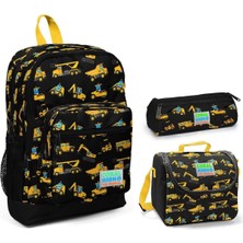 Iş Makineleri Erkek Çocuk 3'Lü Ilkokul Çanta Seti