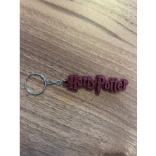 Atlas Lab Harry Potter Hogwarts Anahtarlık Askısı + 3 Anahtarlık 3D Baskı - Bordo