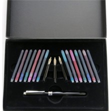 Sanathobi Kaligrafi Dolama kalem Seti 3 Uçlu-(14 Büyük Yedek Kartuş)